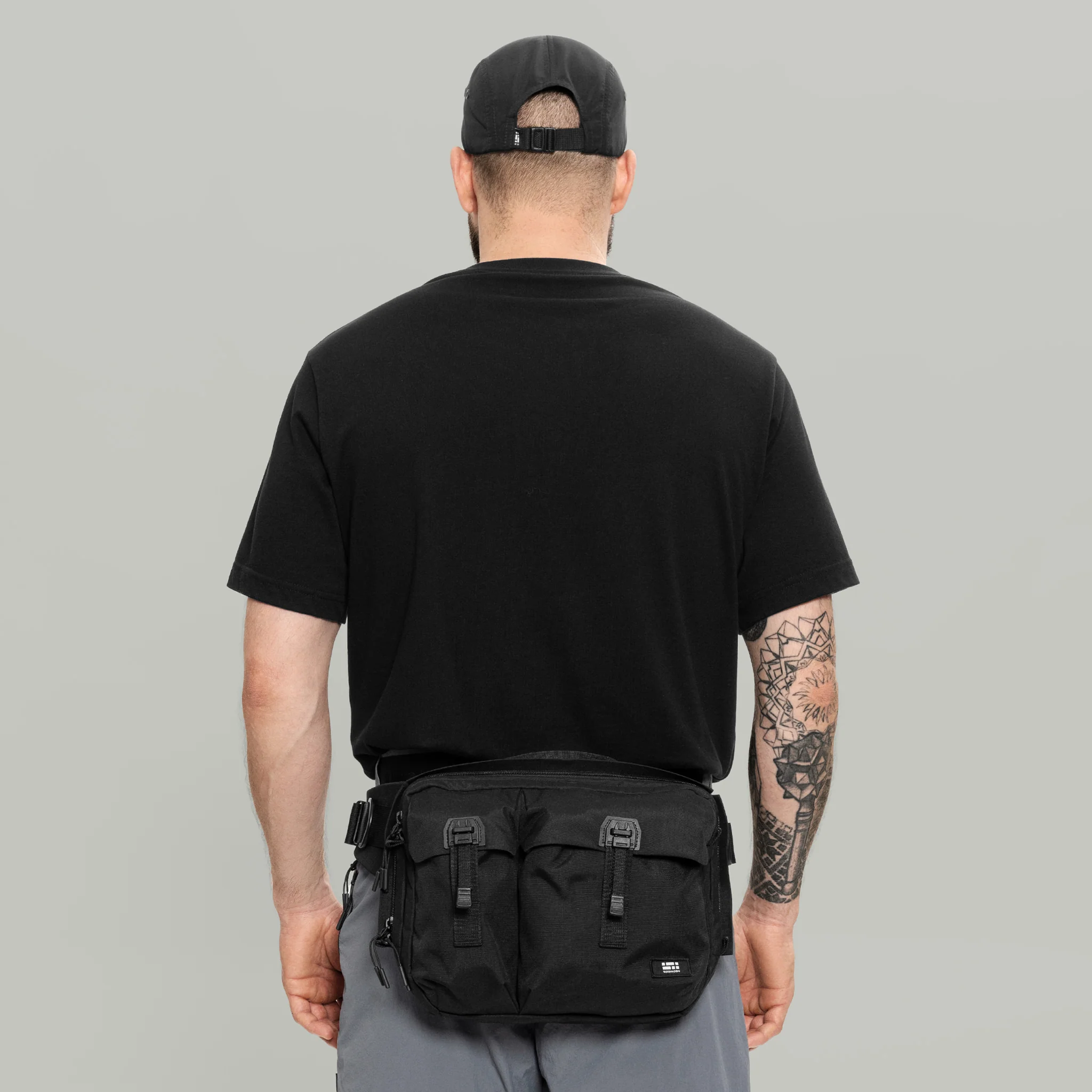 3CH0 2 Pockets Waist Bag Gen.1 RD-3CH02PWB_GEN.1 BLACK - Image 13