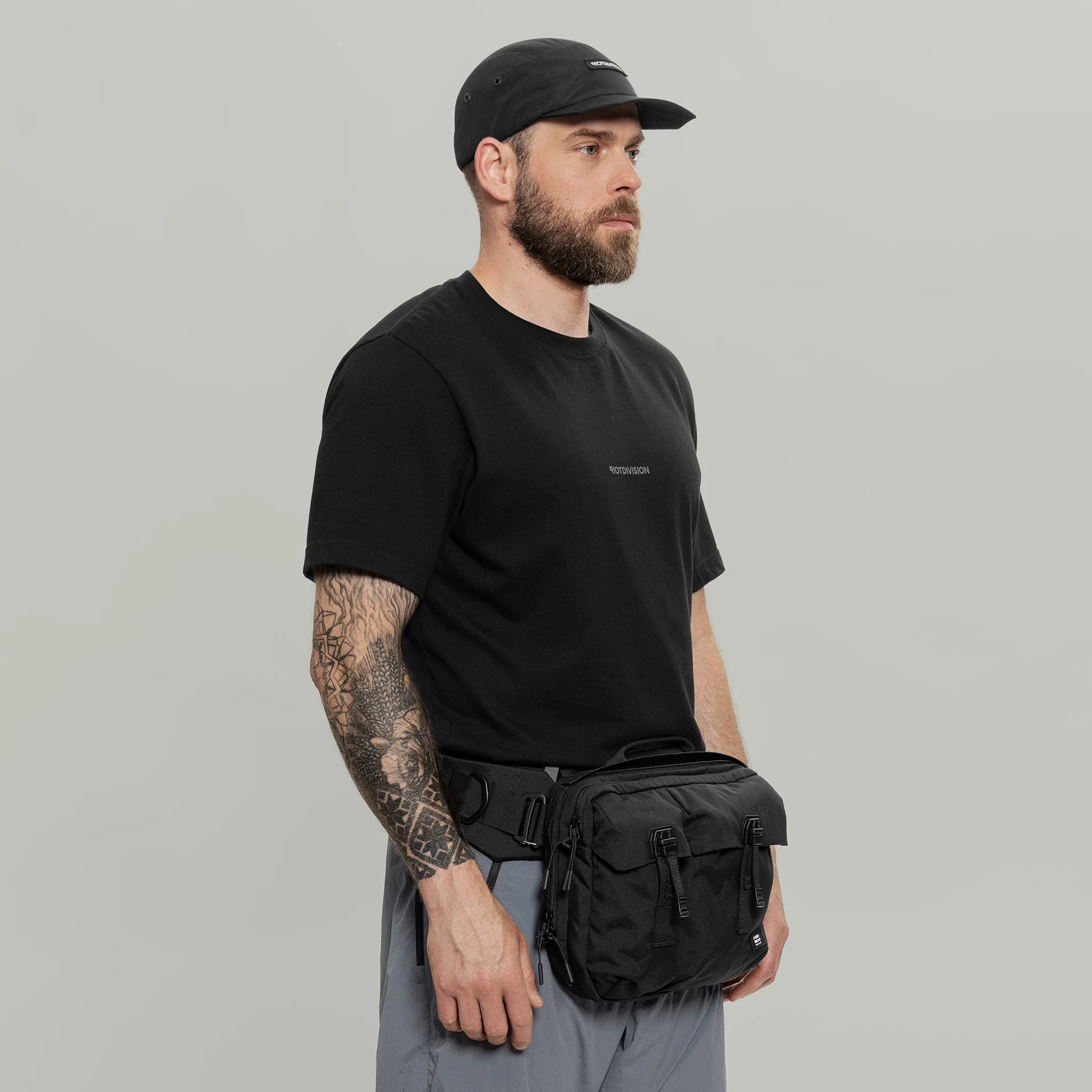 3CH0 2 Pockets Waist Bag Gen.1 RD-3CH02PWB_GEN.1 BLACK - Image 15