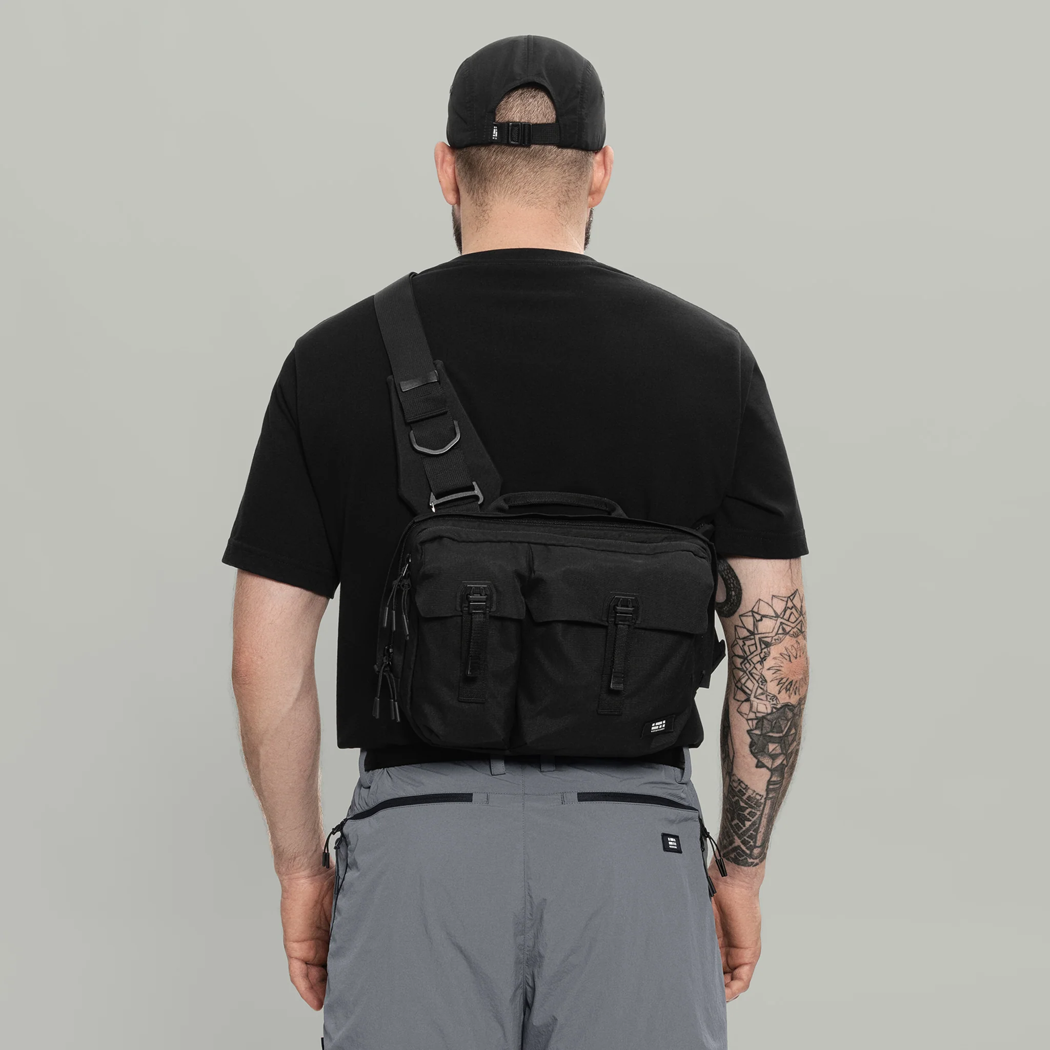 3CH0 2 Pockets Waist Bag Gen.1 RD-3CH02PWB_GEN.1 BLACK - Image 9