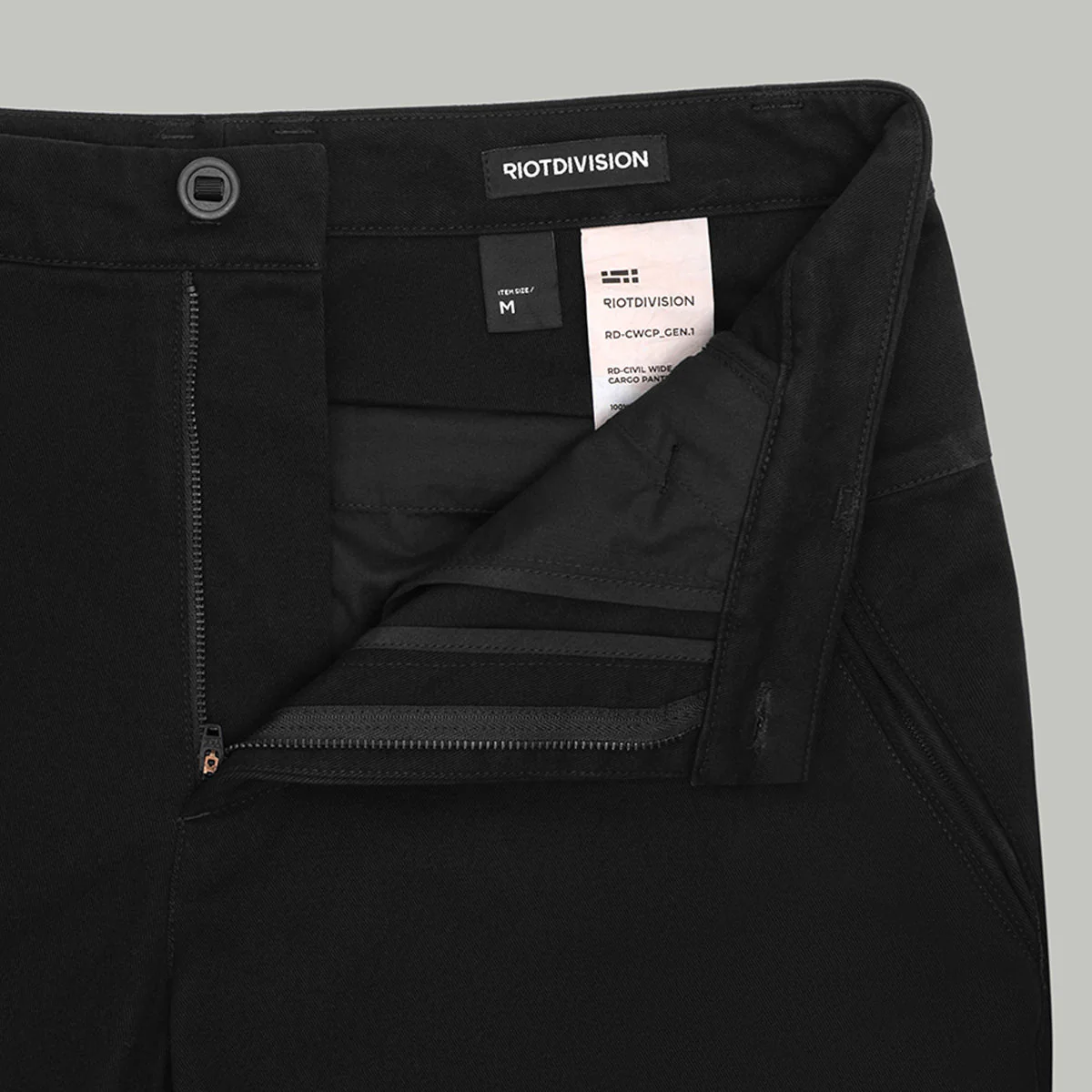 Civil Wide Cargo Cotton Pants Gen.1 RD-CWCCP_GEN.1 BLACK - Image 10