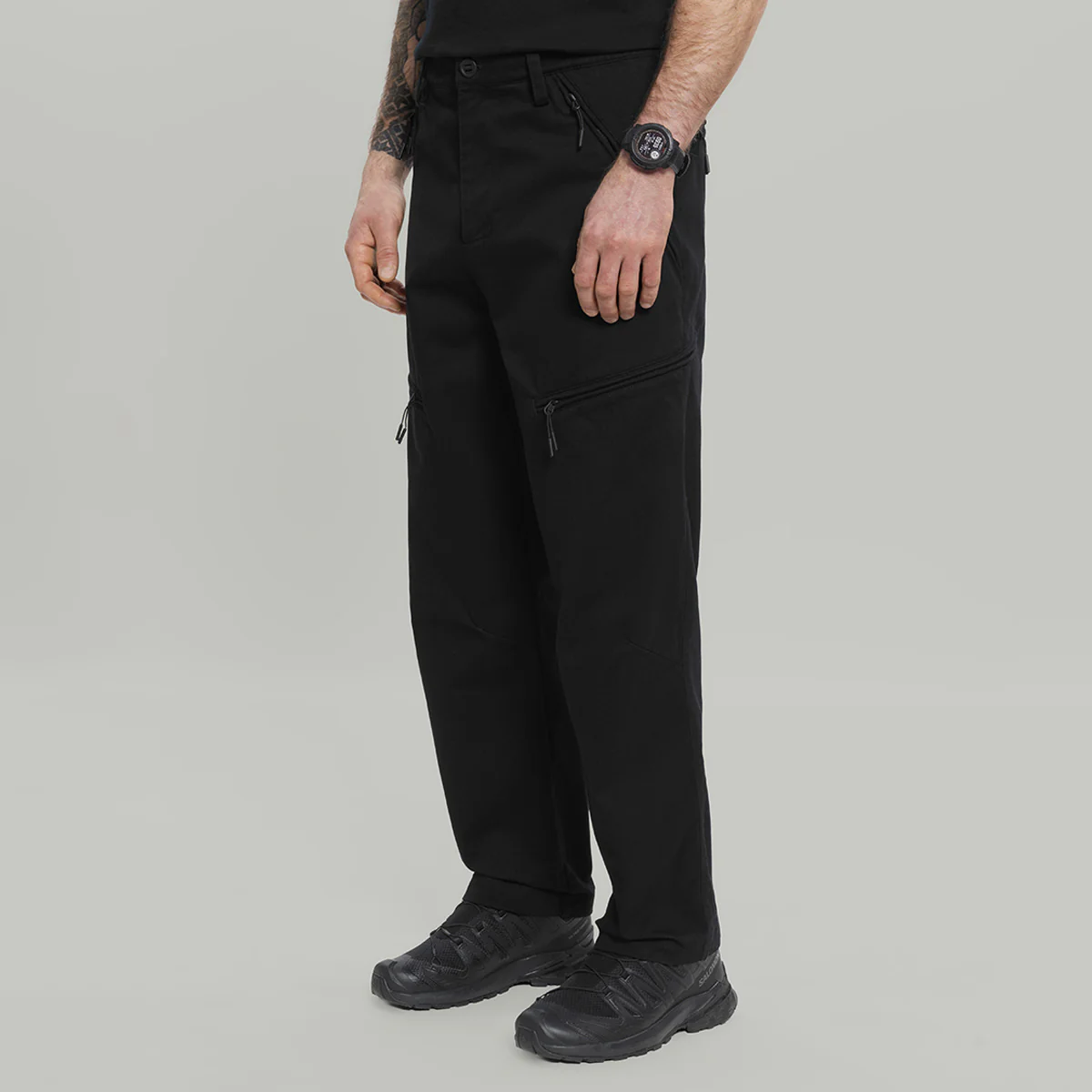 Civil Wide Cargo Cotton Pants Gen.1 RD-CWCCP_GEN.1 BLACK - Image 3