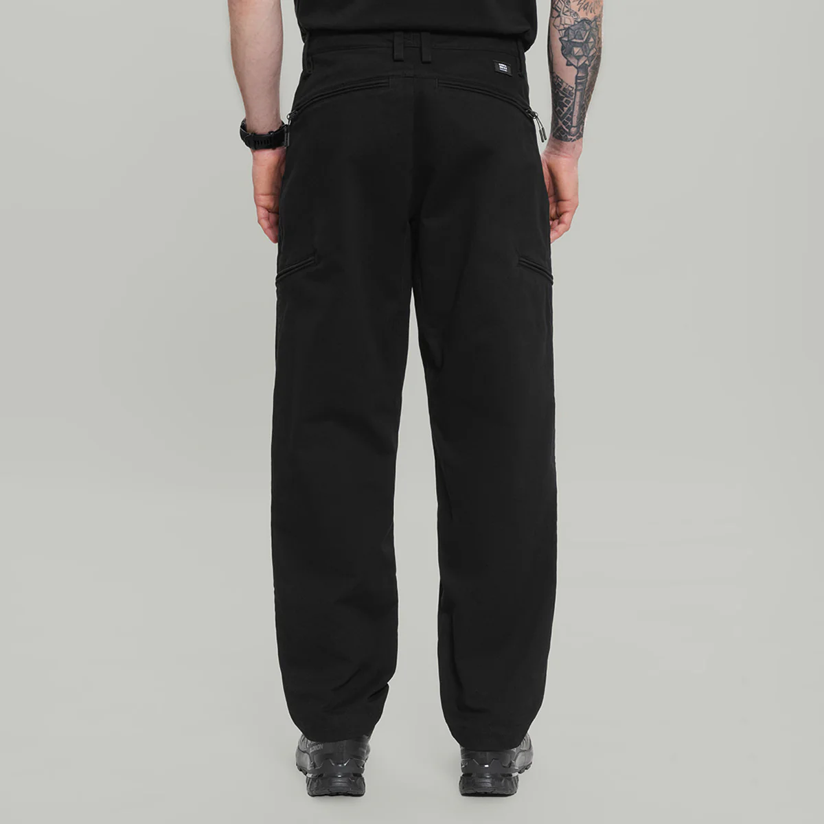 Civil Wide Cargo Cotton Pants Gen.1 RD-CWCCP_GEN.1 BLACK - Image 4