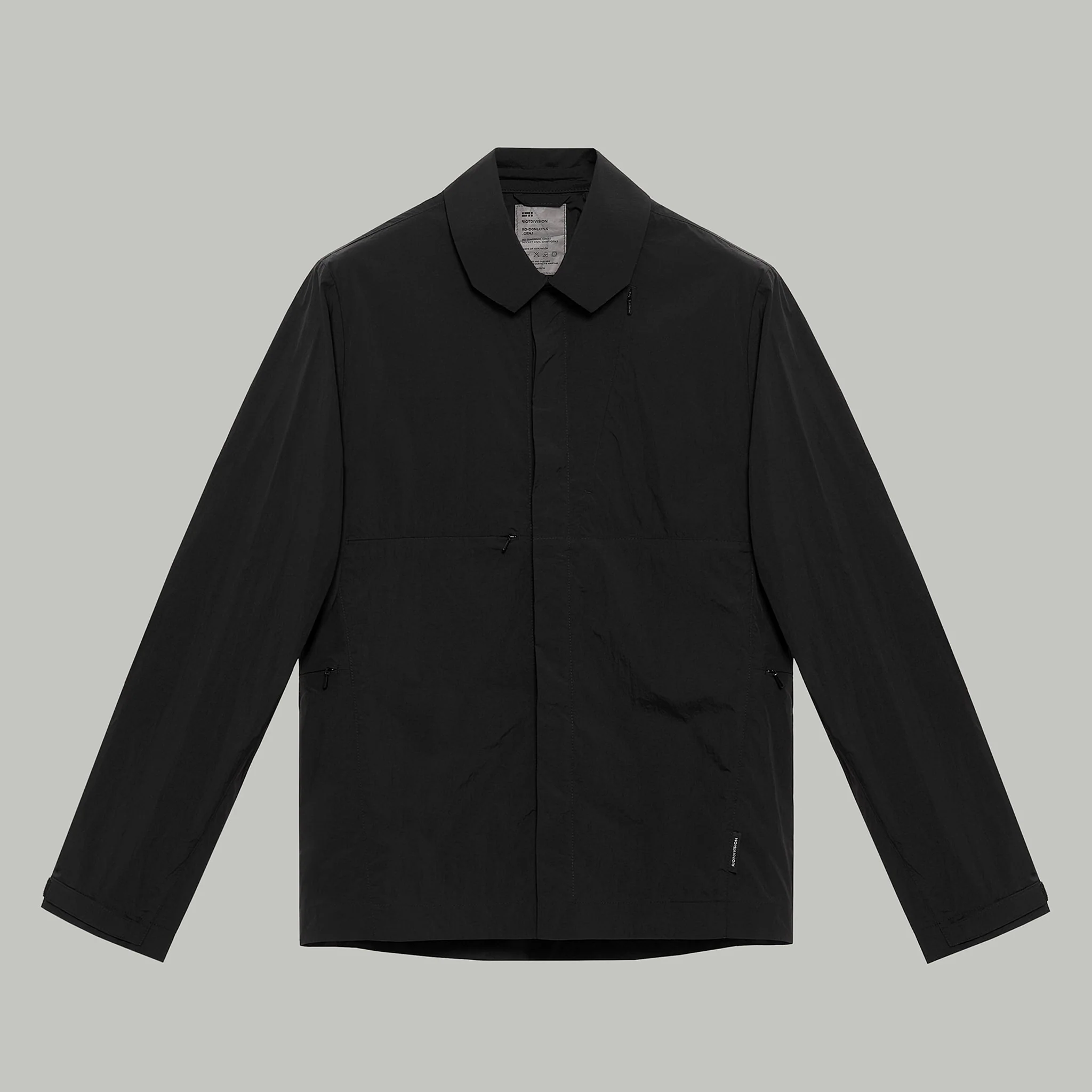 Diagonal Chest Pocket Civil Shirt Gen.1 RD-DGNLCPCS_GEN.1 BLACK