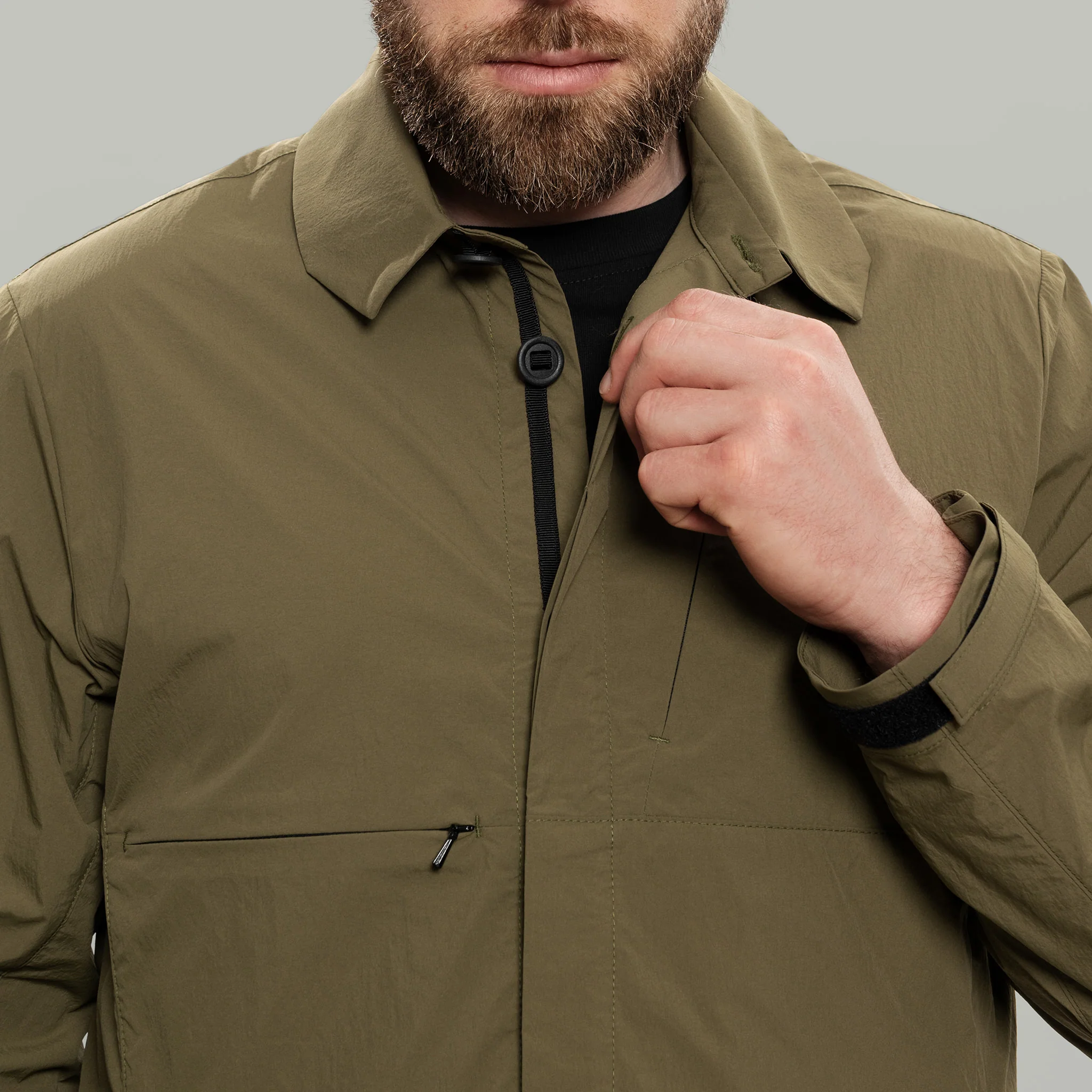 Diagonal Chest Pocket Civil Shirt Gen.1 RD-DGNLCPCS_GEN.1 KHAKI - Image 6
