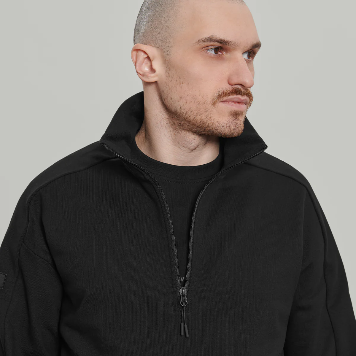 Half Zip Sweatshirt Gen.1 RD-HLFZPSS_GEN.1 BLACK - Image 6
