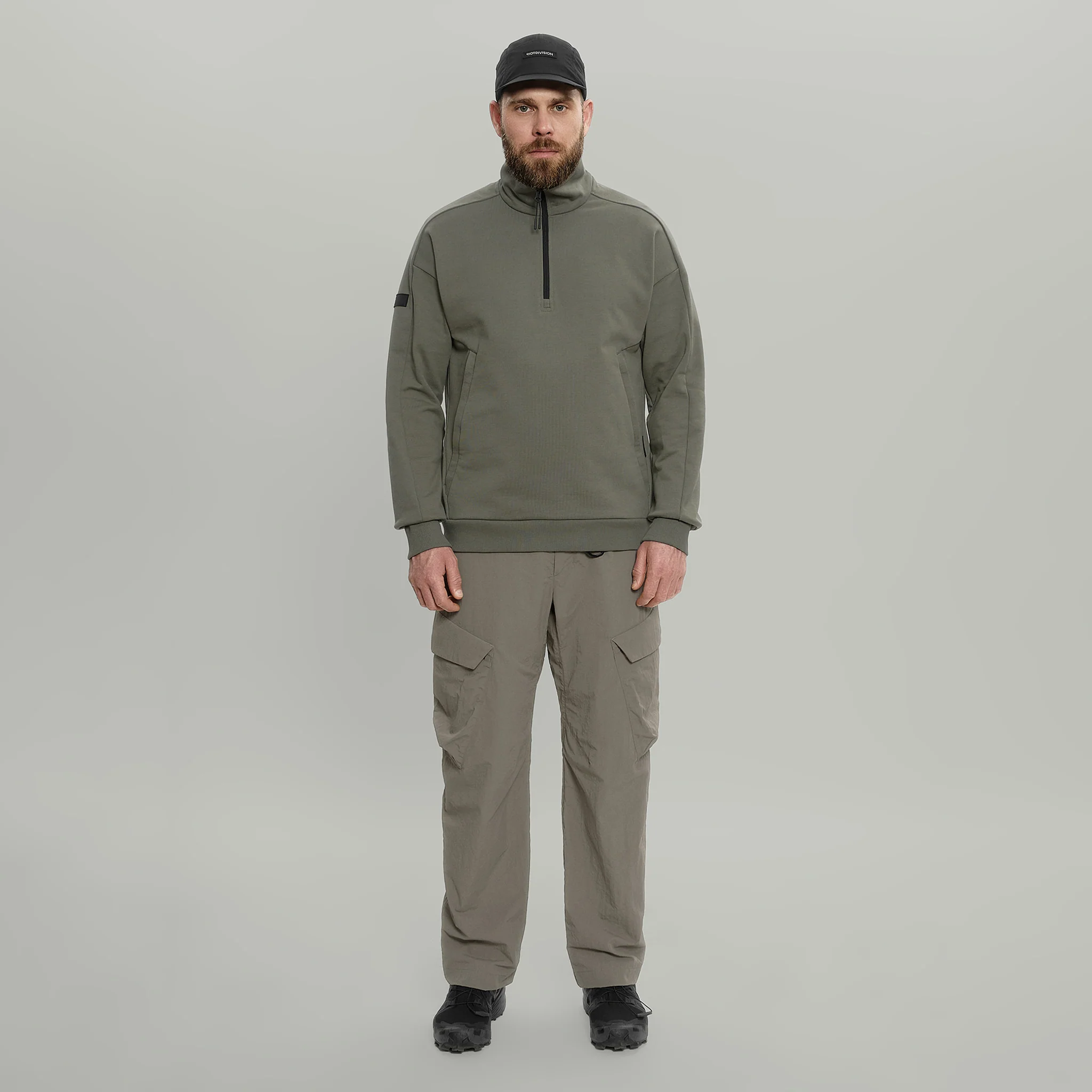 Half Zip Sweatshirt Gen.1 RD-HLFZPSS_GEN.1 GREY - Image 6