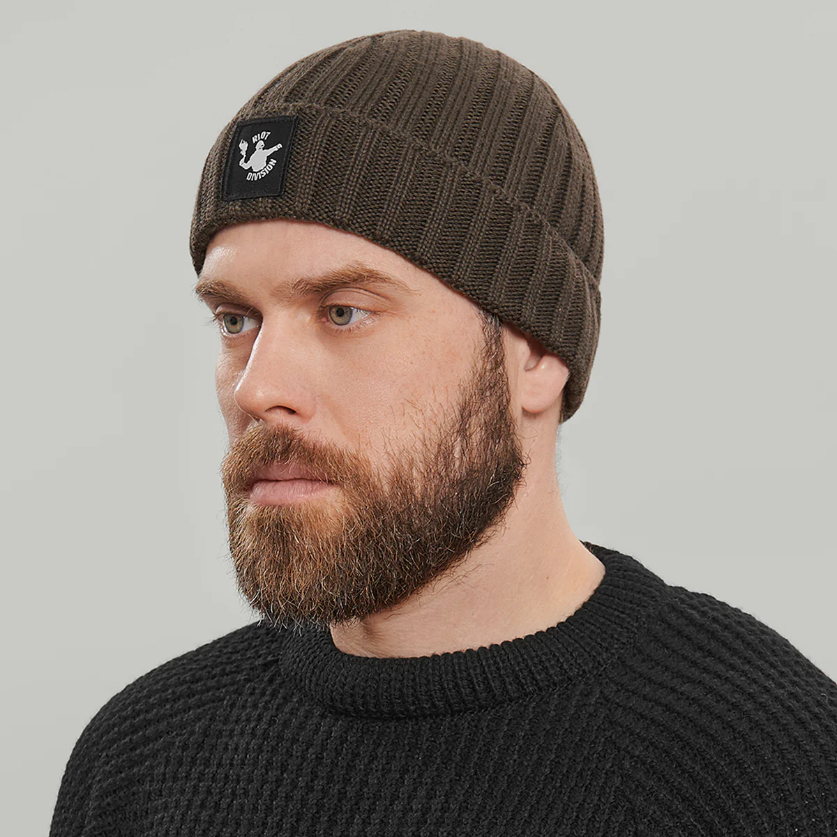 Merino Beanie Hat RD Logo RD-MRNBHRDL KHAKI - Image 3